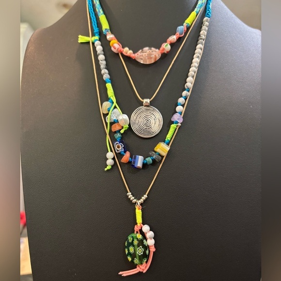Free People Jewelry - Free People My Magic Layered Multicolor Beaded Necklace NWT